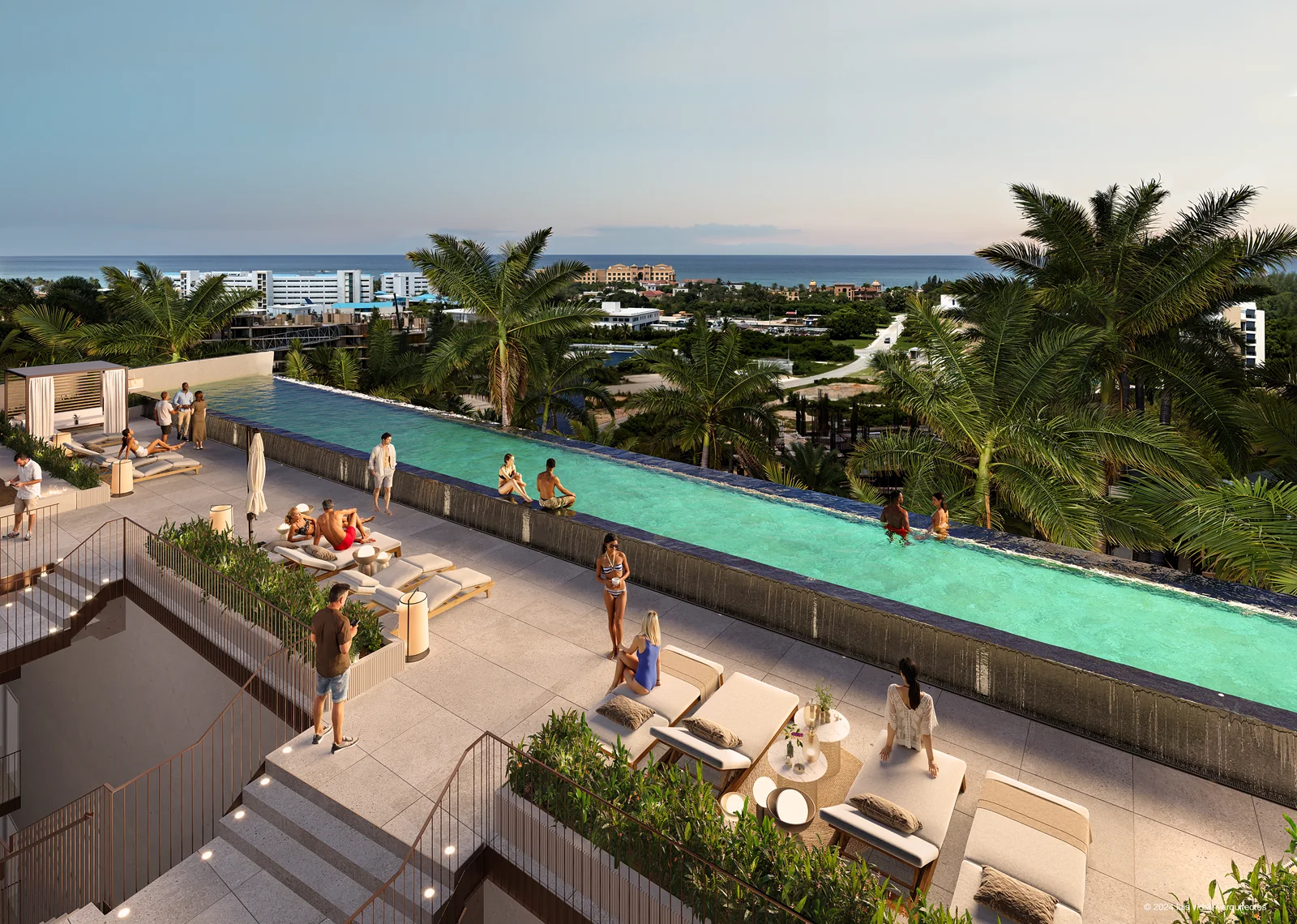 Piscine sur le toit